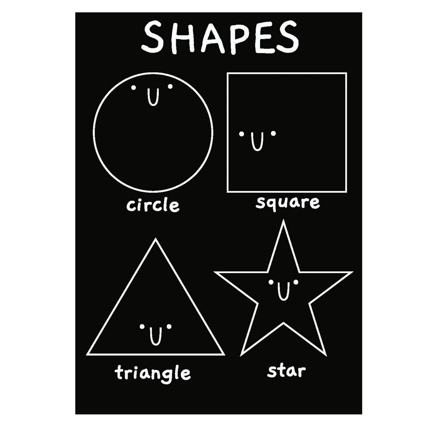 Letters & Shapes Chalkboard Card Activity Kit
