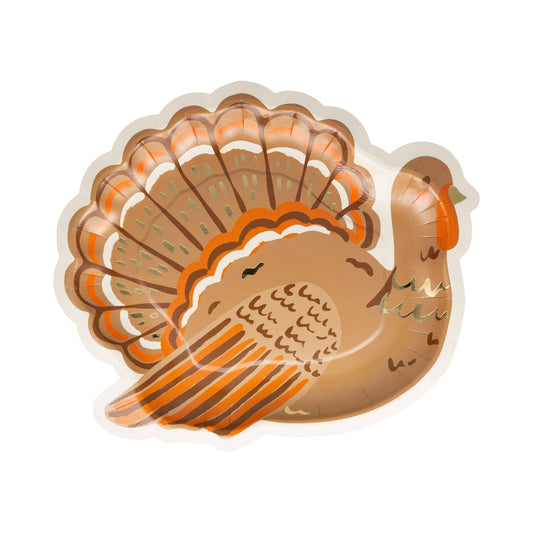 Turkey Shaped Plate (8 Count)