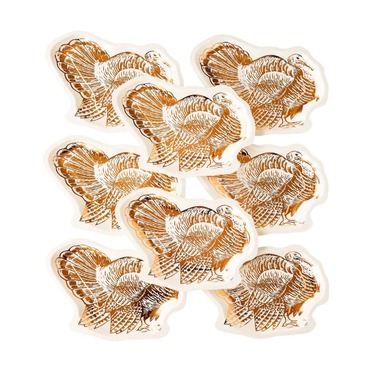 Copper Foil Turkey Plate (8 Count)