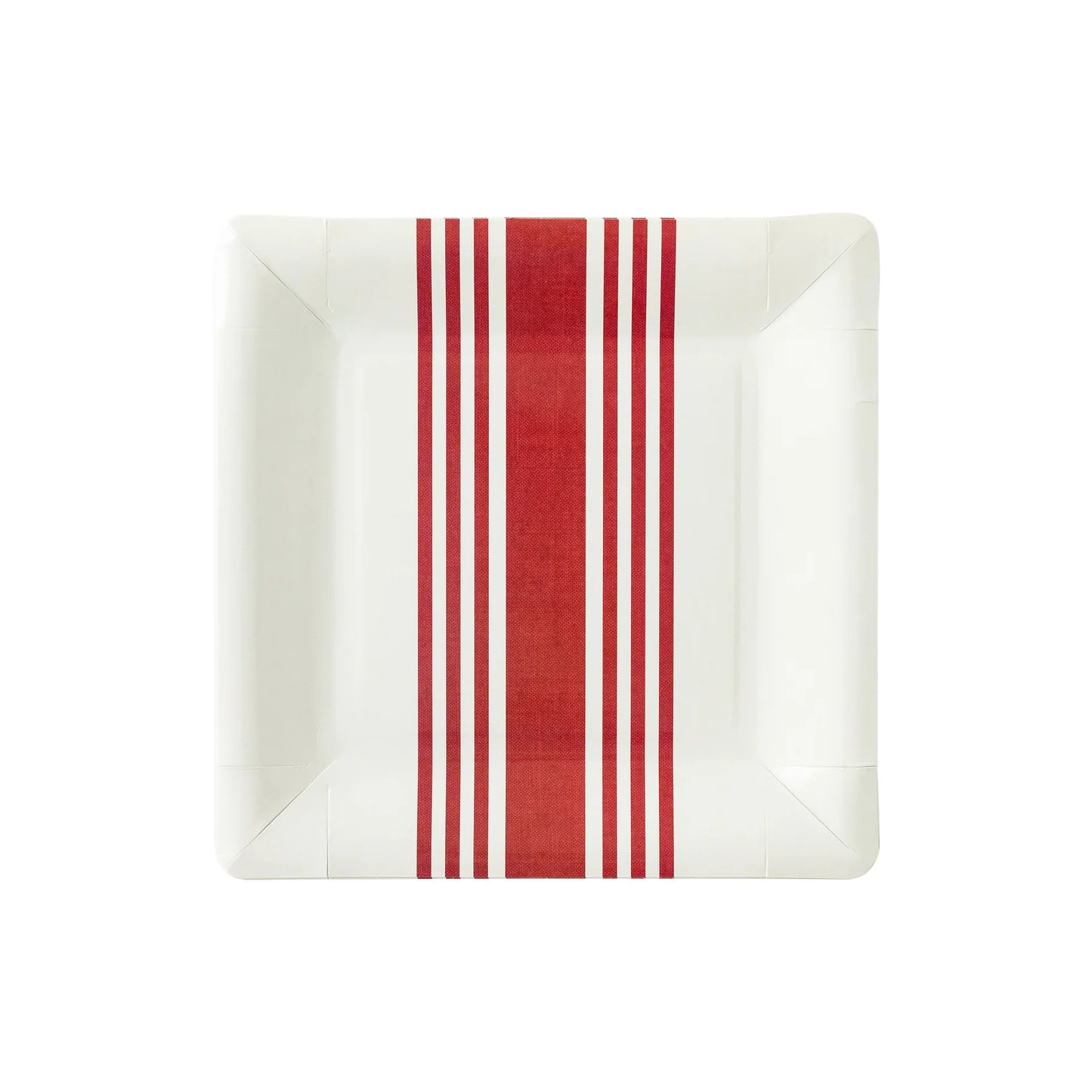 Hamptons Red Striped Plates (8 Count)
