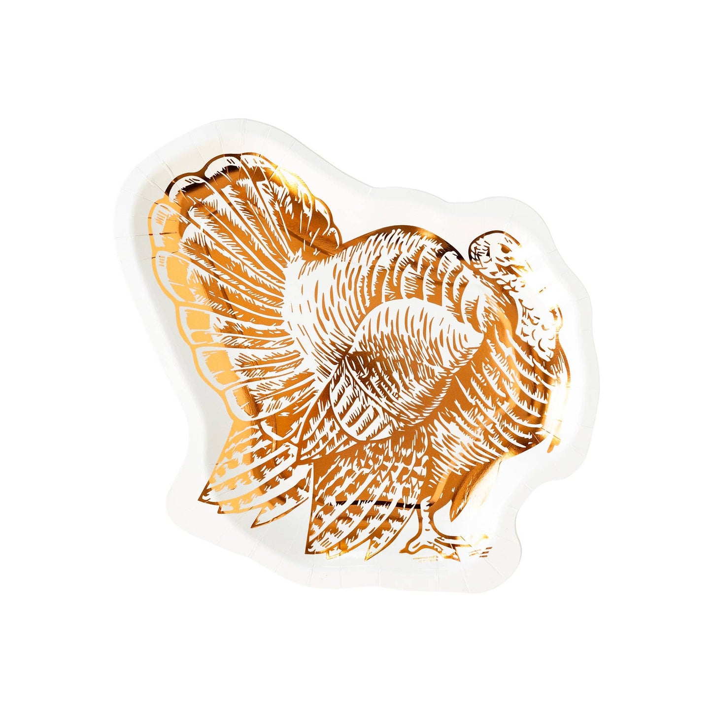 Copper Foil Turkey Plate (8 Count)