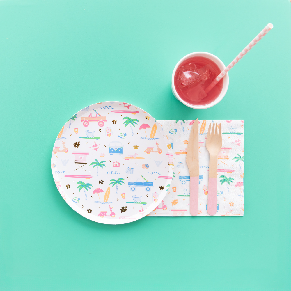 Surf's Up Large Plates (8 Count)