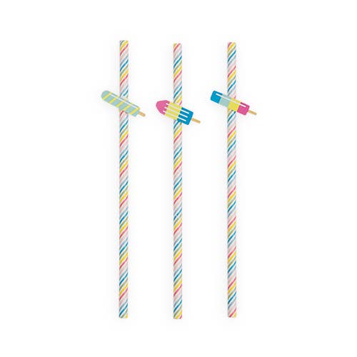 Assorted Popsicle Straws (12 pk)