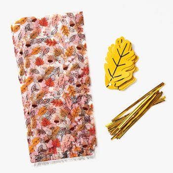 Autumn Leaves and Acorn Cellophane Bags