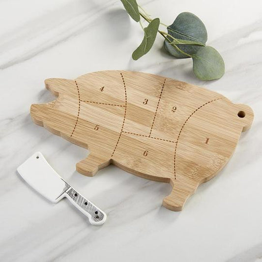 Farmhouse Pig Cheeseboard and Spreader Set