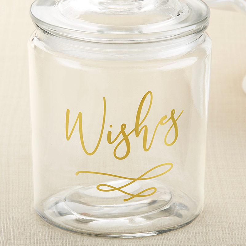 Glass Wish Jar with Heart Shaped Cards (50 pk)
