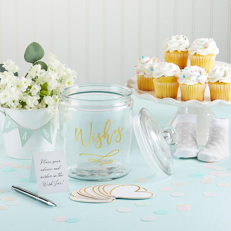 Glass Wish Jar with Heart Shaped Cards (50 pk)