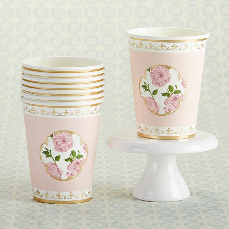 Tea Time Whimsy Paper Cups in Pink (8 pk)