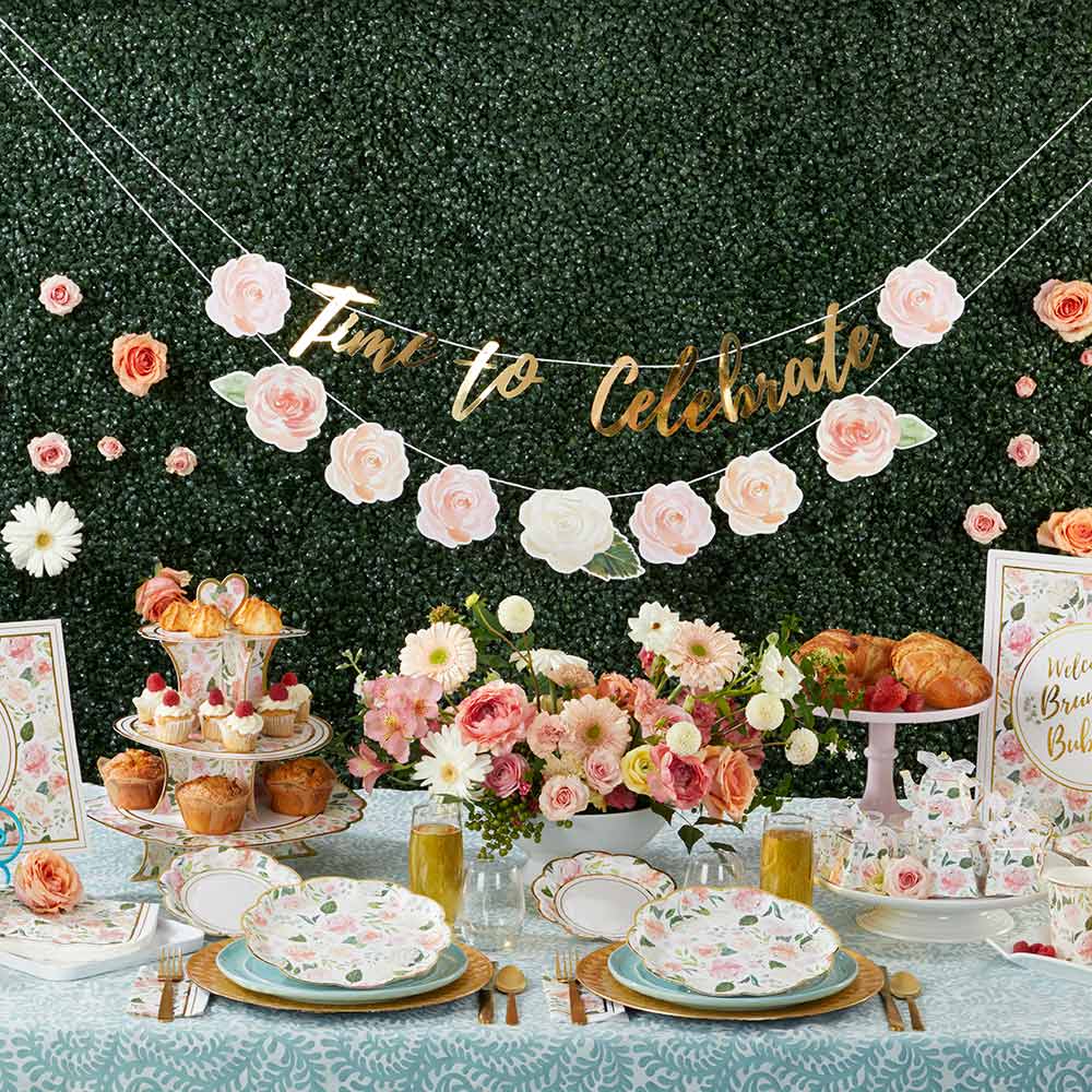 In Full Bloom Celebration and Brunch Party Decor Set