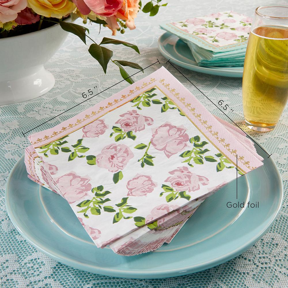 Tea Time Whimsy Napkins in Pink (30 pk)