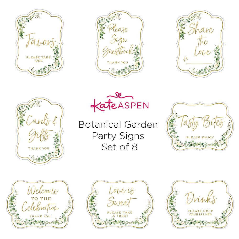 Botanical Garden Décor Sign Kit (8 pk)