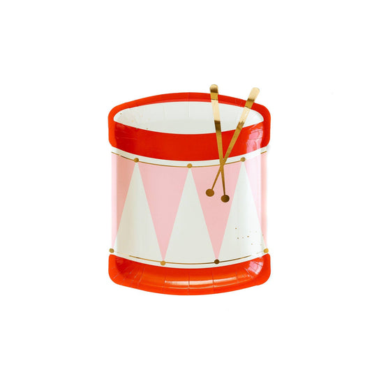Nutcracker Drum Shaped Plate (8 ct)
