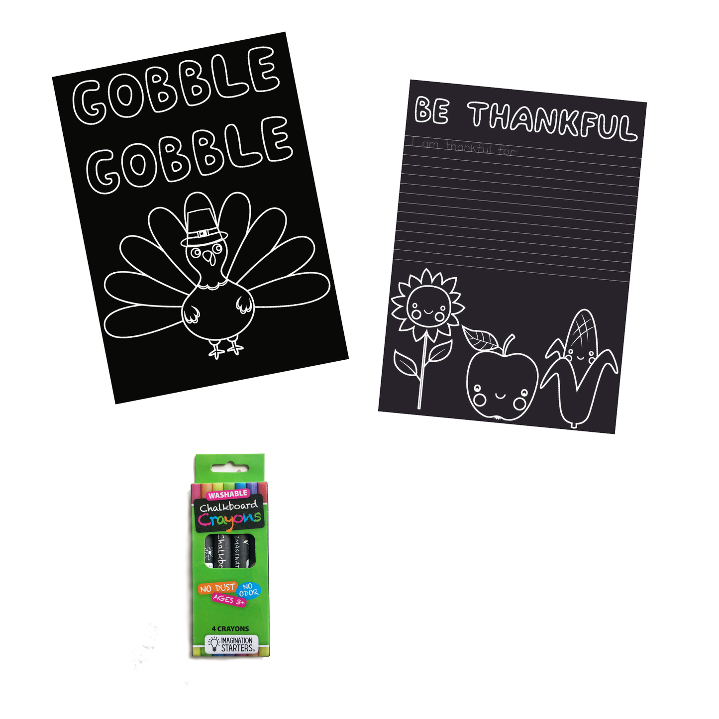 Thanksgiving Chalkboard Card Activity Set
