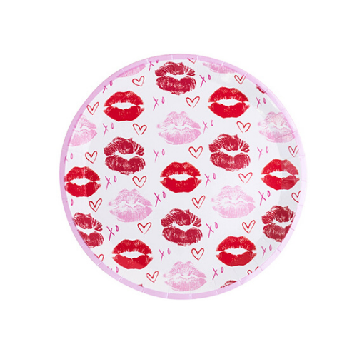Kiss Print Small Plates (8 Pk)