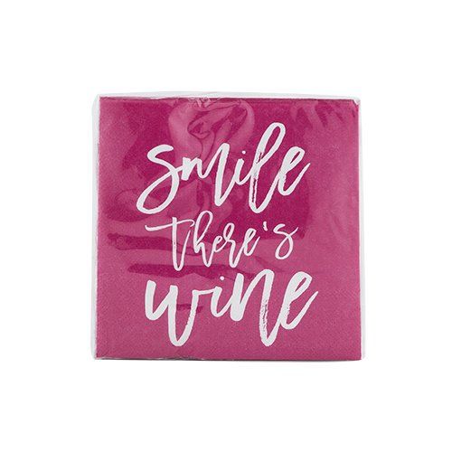 Smile There's Wine Cocktail Napkins (20 pk)