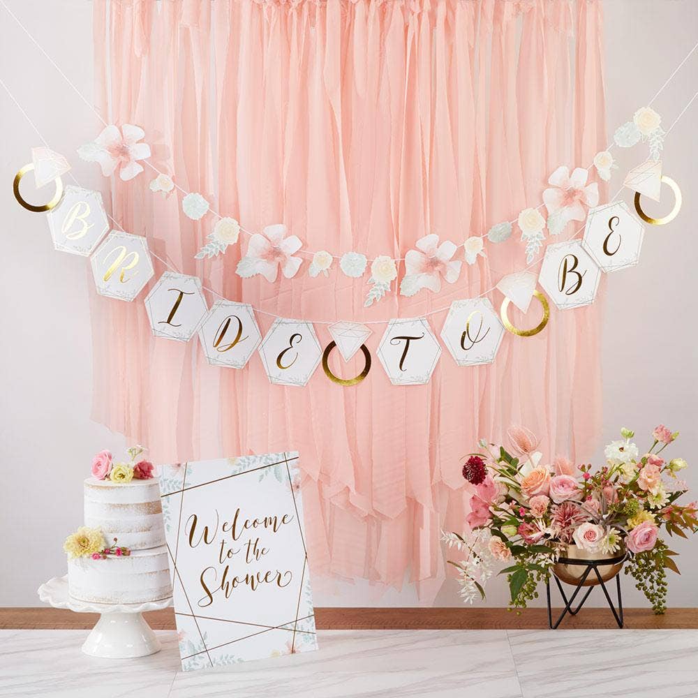 Geometric Floral Bridal Shower Party Decor Kit