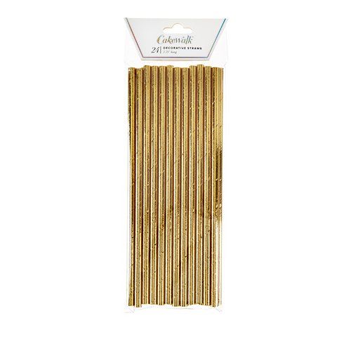 Gold Foil Paper Straws (24 pk)