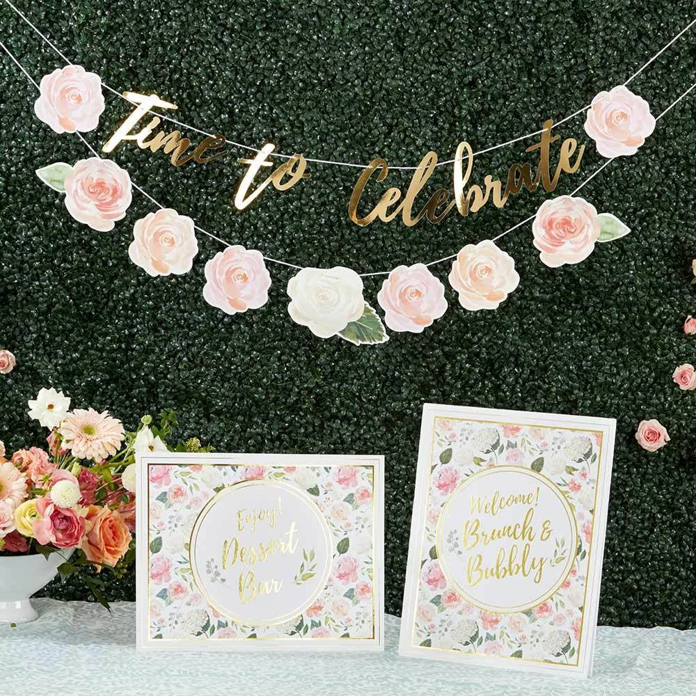 In Full Bloom Celebration and Brunch Party Decor Set