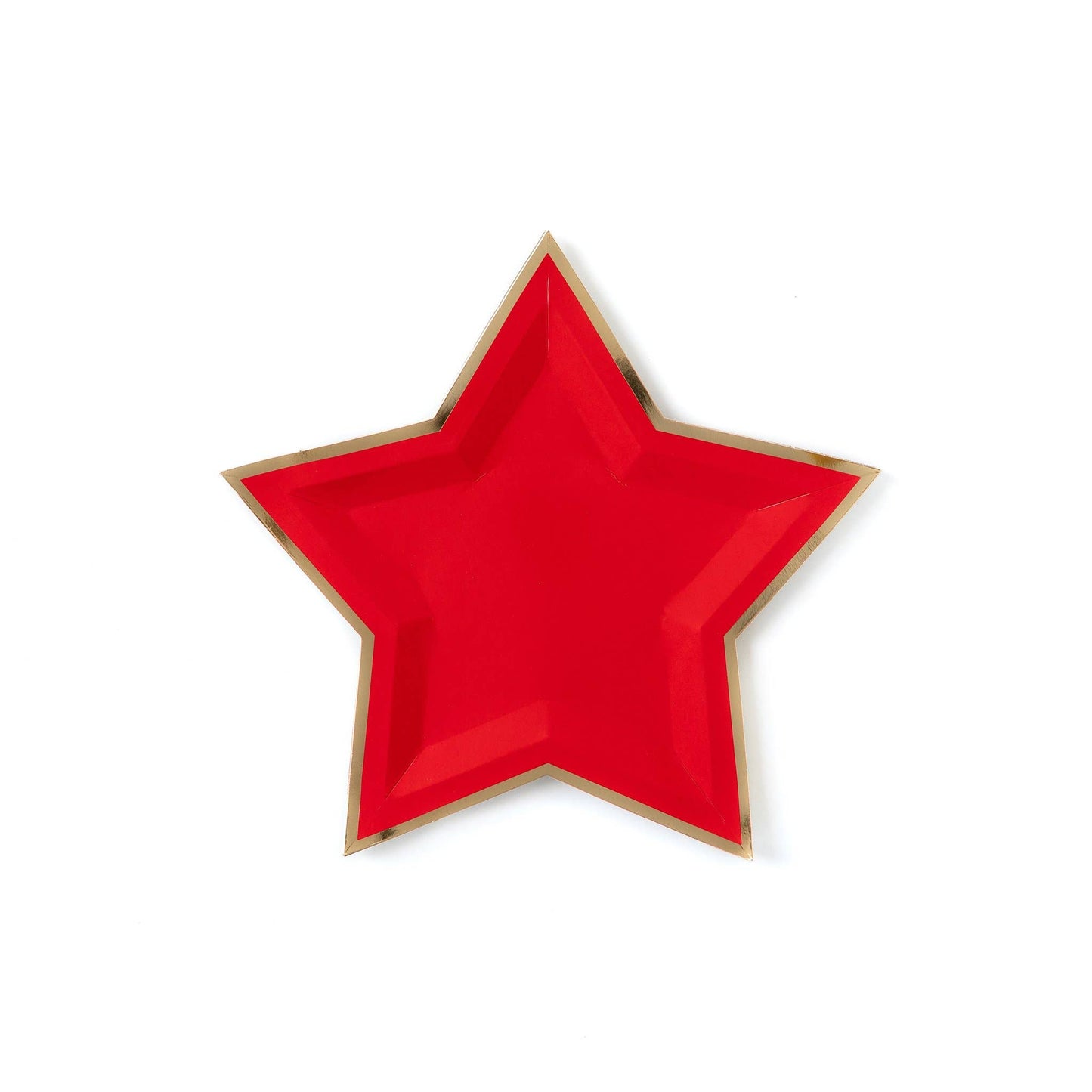 Red Star Shaped Plates (8 Pk)