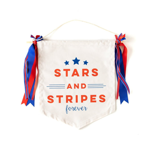 Stars & Stripes Canvas Banner (1 Count)