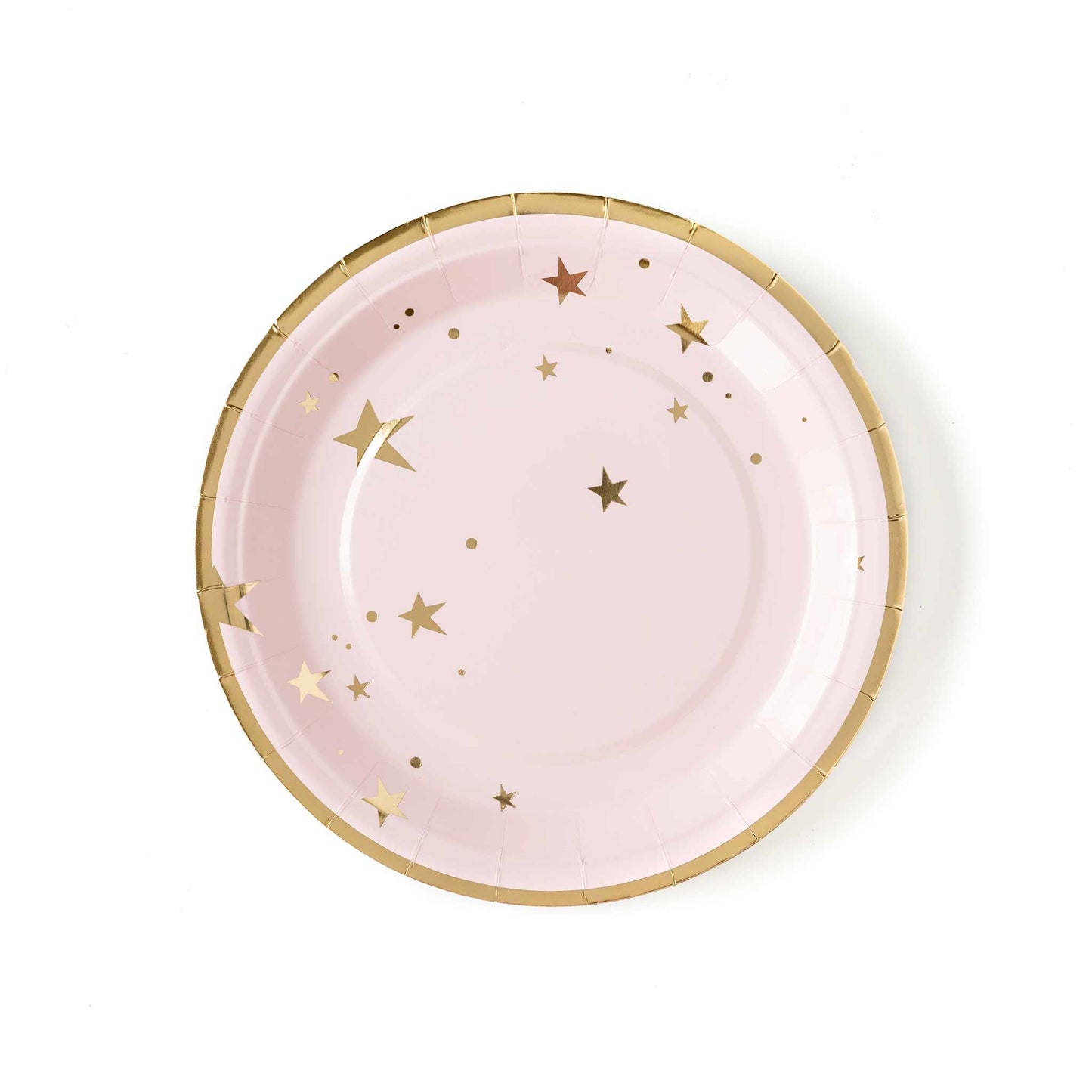 Pink and Gold Stars Dinner Plates (12 pk)