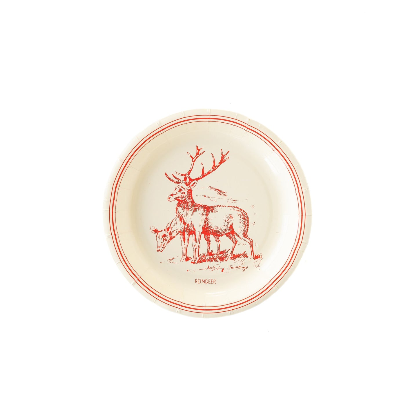 Vintage Christmas Vignette Small Plate Set