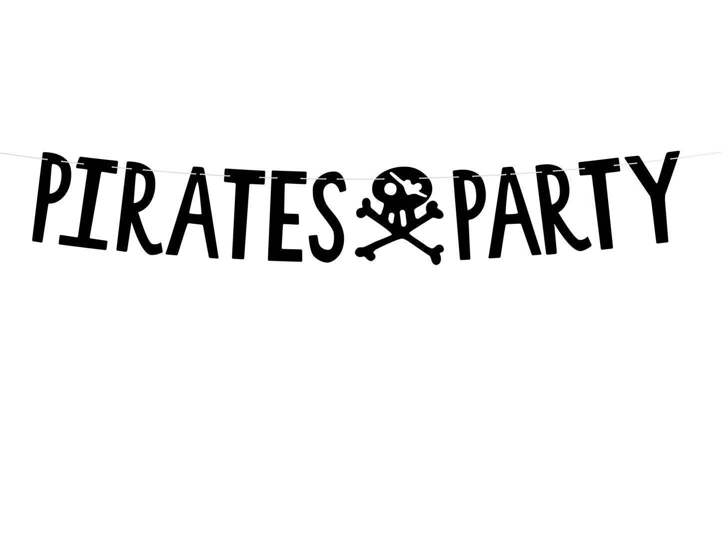 Pirate's Party Skull and Crossbones Banner