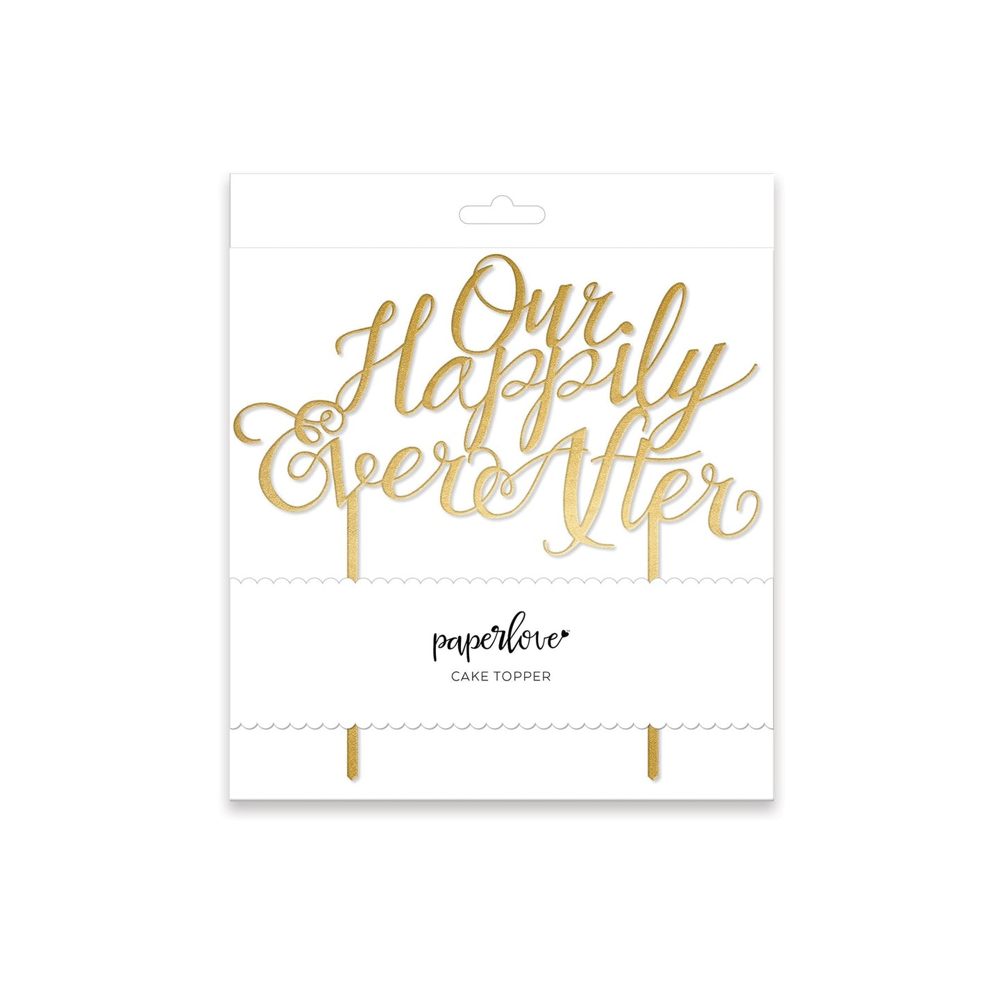 Our Happily Ever After Gold Cake Topper