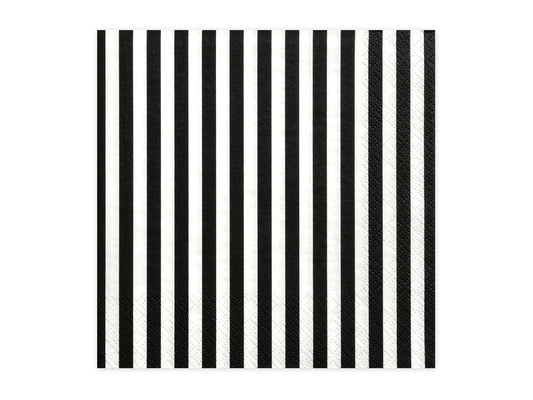 Black and White Striped Lunch Napkins (20 pk)
