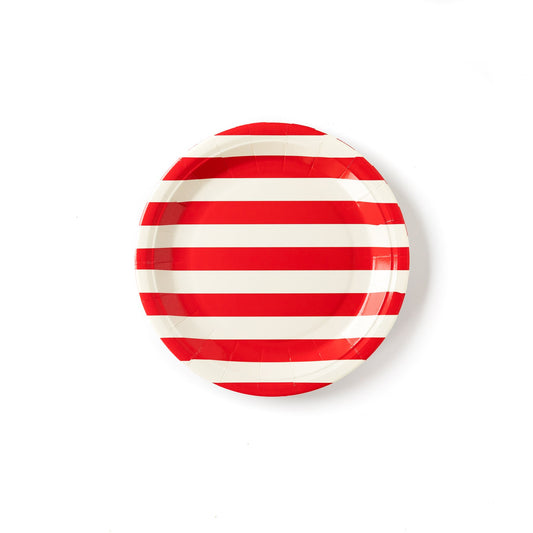 Red and White Striped Plates (8 Count)