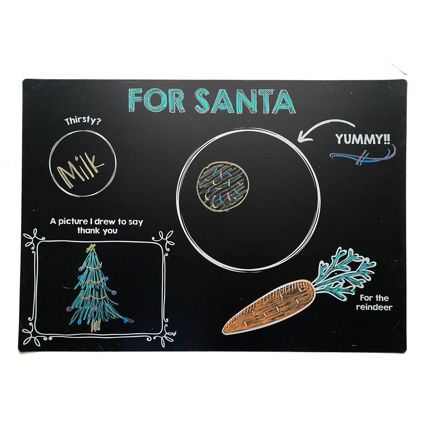 Welcome Santa Chalkboard Placemat