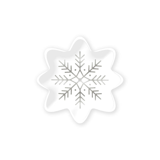Winter White Shaped Snowflake Small Plates (8 pk)
