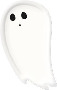 Happy Haunting Ghost Shaped Plate (9 ct)