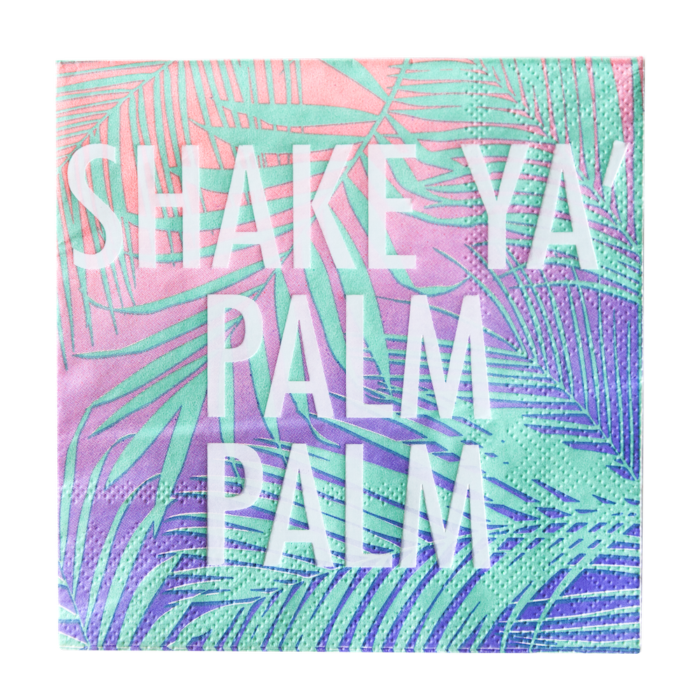 Shake Ya' Palm Beverage Napkins (20 Count)