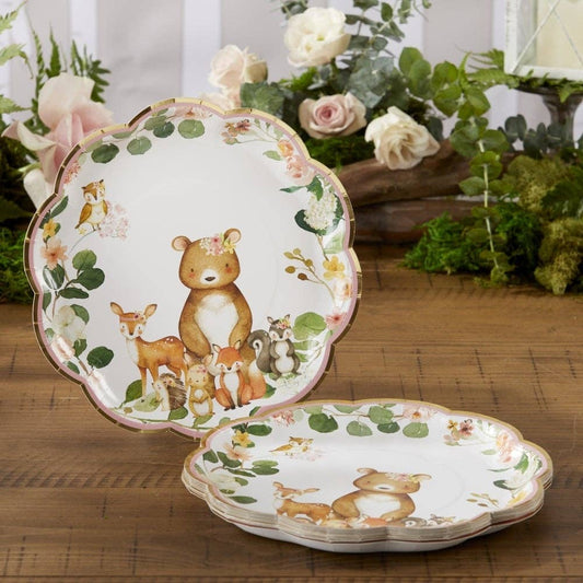 Woodland Pink Large Plates (16 Pk)
