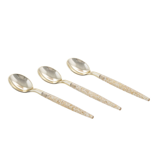 Gold Glitter Mini Spoons (20 pk)