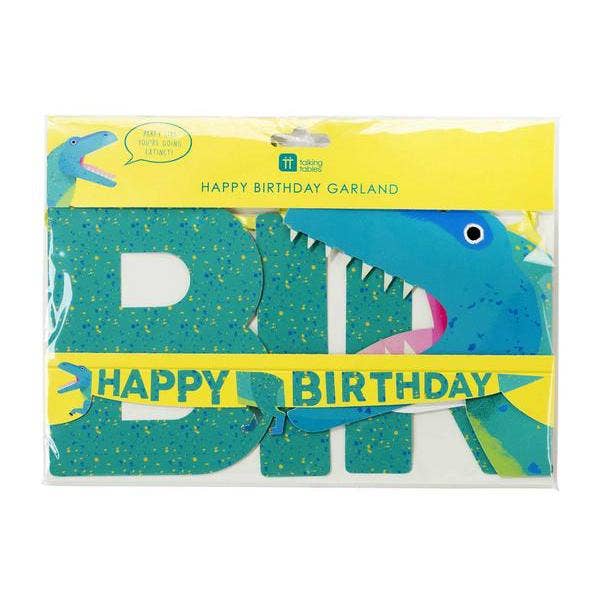 Party Dinosaur Happy Birthday Banner