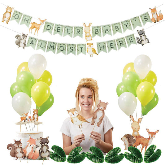 Woodland Creature Baby Shower Party Décor Kit
