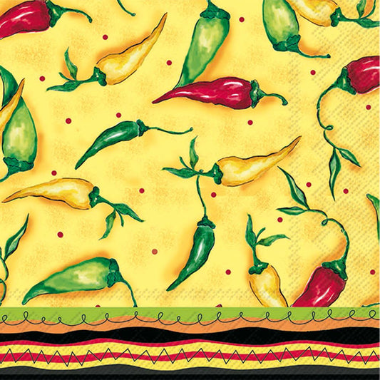 Chili Peppers Paper Lunch Napkin (20 pk)