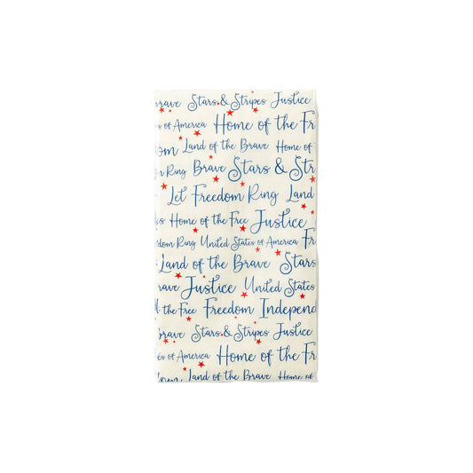 Americana Words Paper Guest Towel Napkin (24 Count)