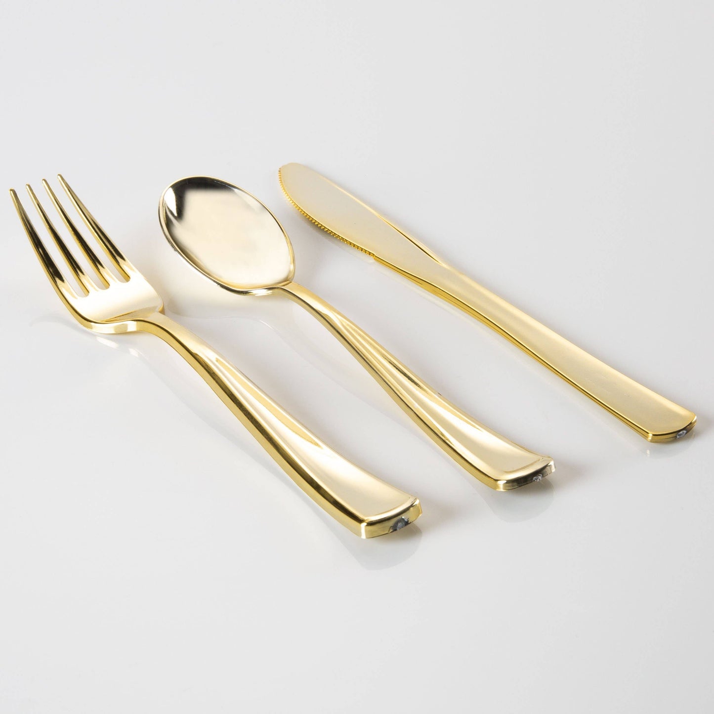 Gold Plastic Cutlery Combo Set (Set for 12)