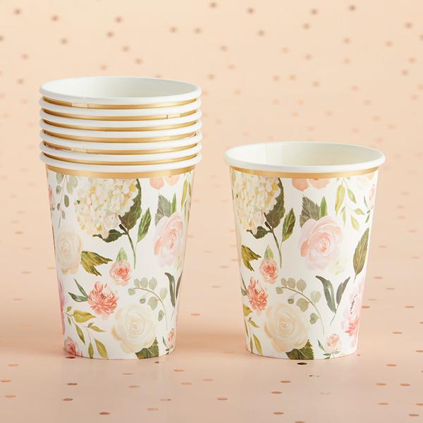In Full Bloom Floral Paper Cups (8 pk)
