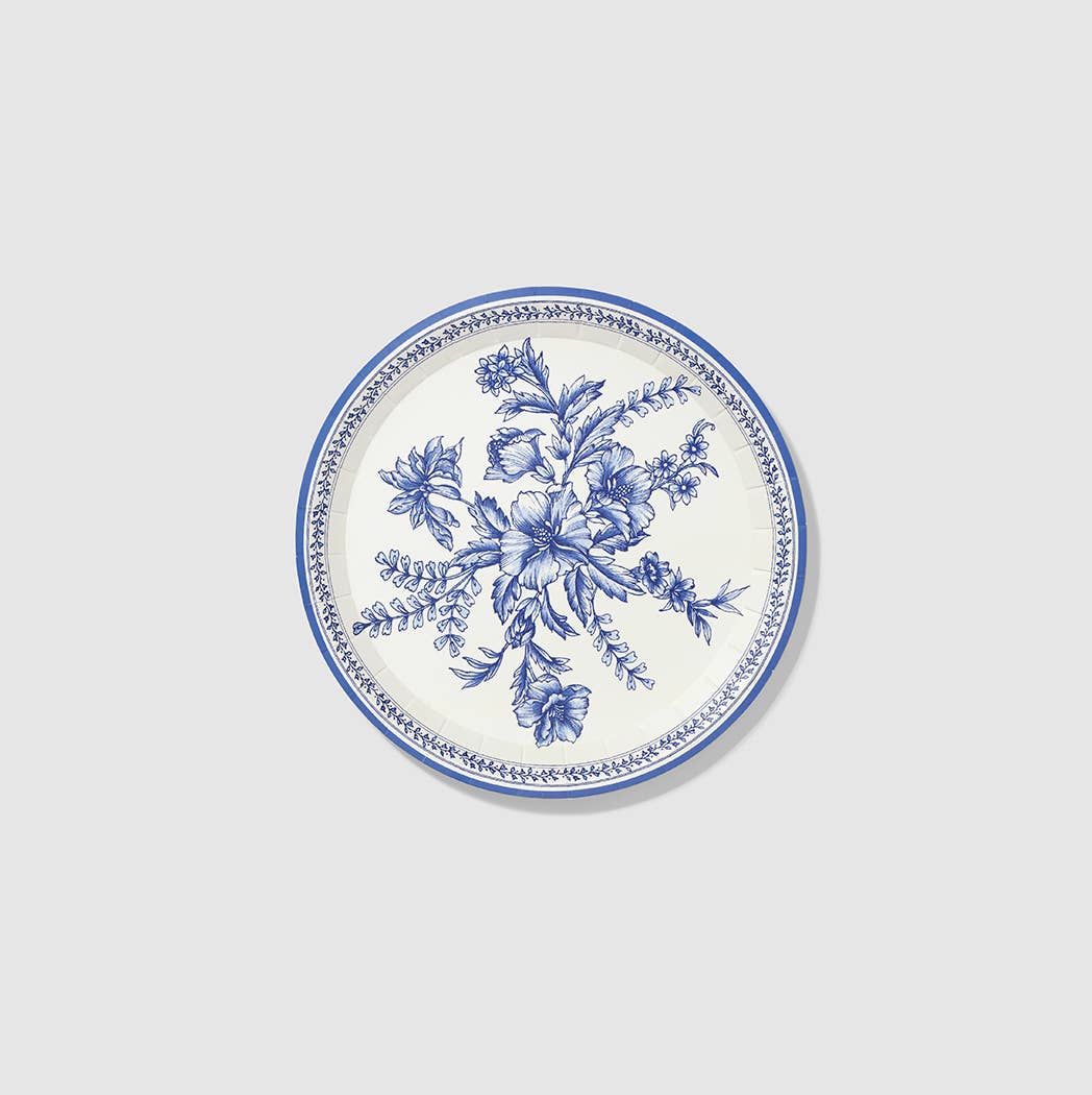 French Toile Small Paper Plates (10 pk)