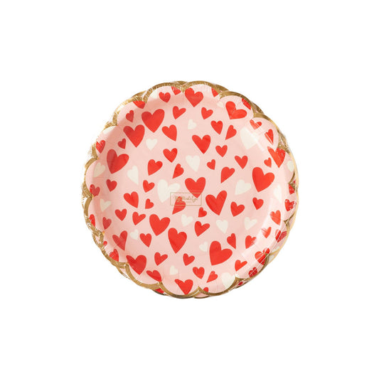 Heart Scatter Scalloped Plate (8 Plates)