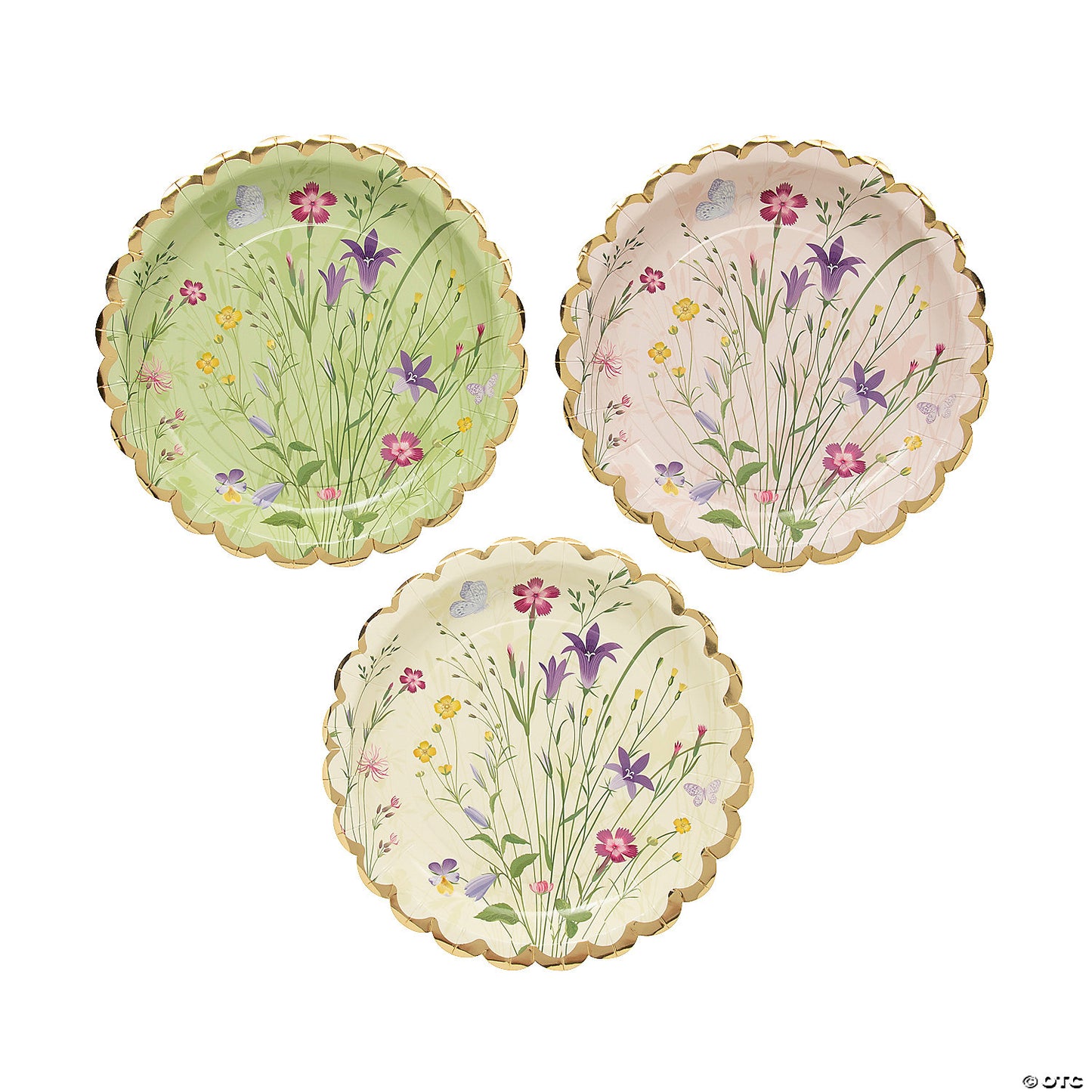 Wildflower Floral Small Plates (8 Count)