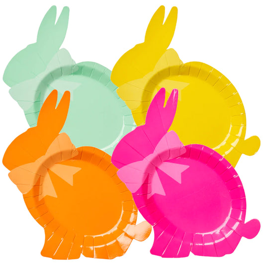 Hip Hop Bunny Shaped Plates (8 Count)