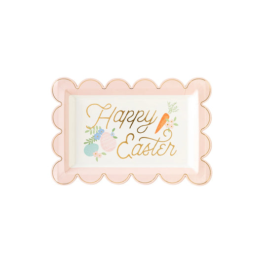Happy Easter Scalloped Edge Plate (8 Count)